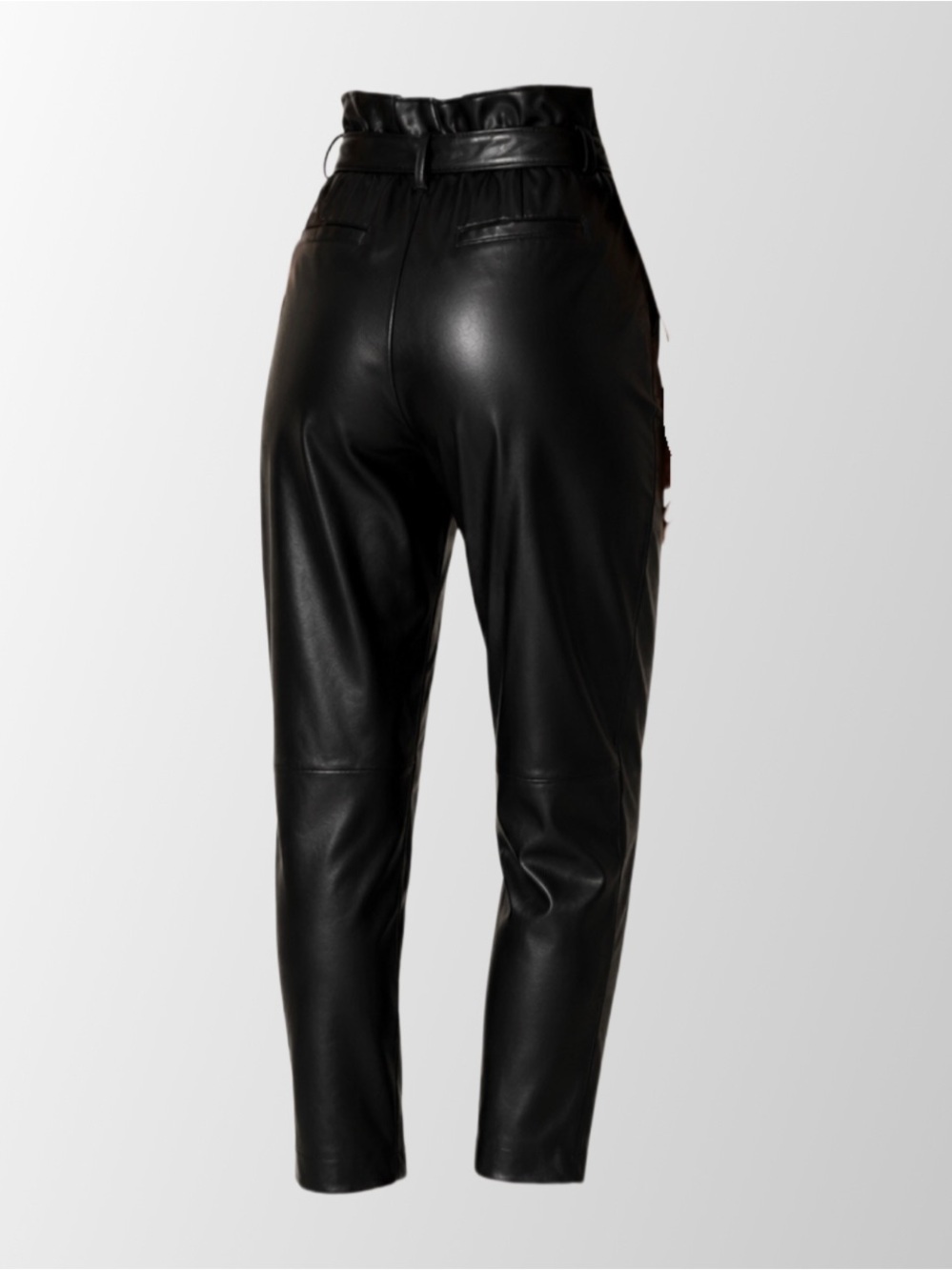 Blank NYC Paperbag Waist Vegan Leather Pants Size 28 No Belt New With Tags - Picture 2 of 5